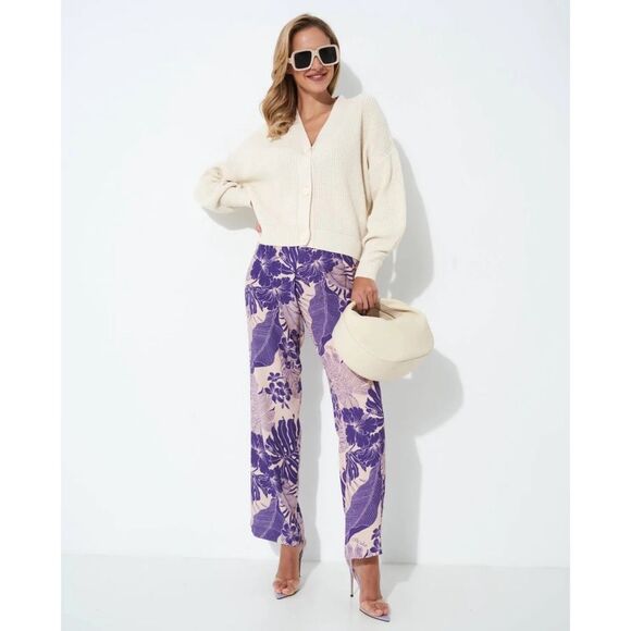 PINKO Floral Print Casual Pant - Picture 2 of 11